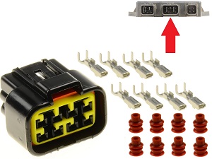 Conector CDI ECU de 8 polos para moto