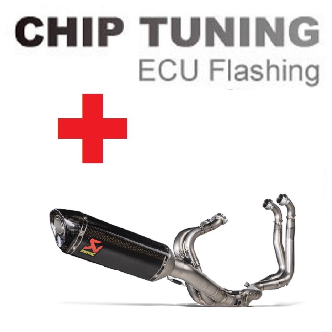 Aprilia RSV4 Tuono V4 (Factory) 2021-2023 Ajuste de flash de ECU de alto rendimiento + Akrapovic S-A10E9-RC (Etapa 3)