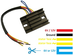 CARR021 - Husaberg Regulador de voltaje rectificador