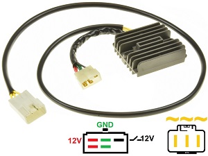 CARR694-X11 Honda CB1100SF X11 X-Eleven MOSFET Rectificador de regulador de voltaje Lithium Ion - 31600-MCC-601