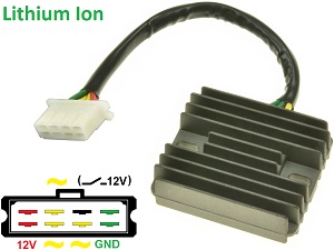 CARR291-LI - Honda CB750A GL1000 GL1100 GL1200 GoldWing MOSFET Regulador de voltaje rectificador - Lithium Ion CARR291-LI - Honda CB750A GL1000 GL1100 GL1200 GoldWing MOSFET Regulador de voltaje rectificador - Lithium Ion