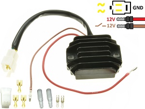 CARR511Z - Kawasaki Z250 Z440 Z650 z750 -2 fase MOSFET Regulador de voltaje rectificador SH221-12