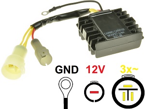 CARR101-DF - MOSFET Suzuki DF40 DF50 Johnson Evinrude 40HP 50HP Regulador de voltaje rectificador Lithium Ion 1999-2010