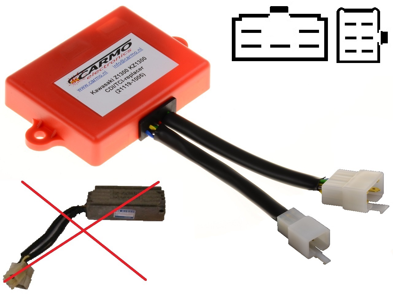 Kawasaki Z1300 KZ1300 IC Igniter 21119-1005 - Haga click en la imagen para cerrar